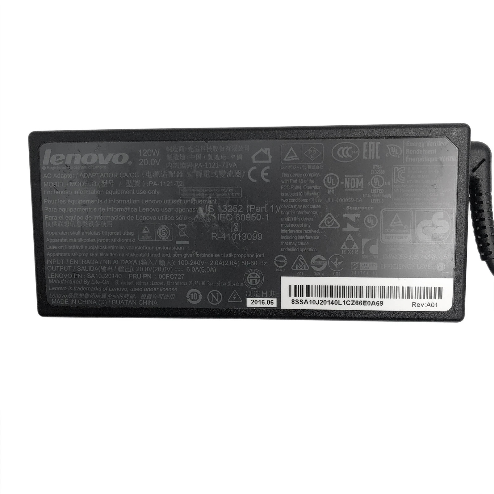 Lenovo 20V 6A 120W PA-1121-72 54Y8925 SA10A33636 ADP-120TH B AC Adapter