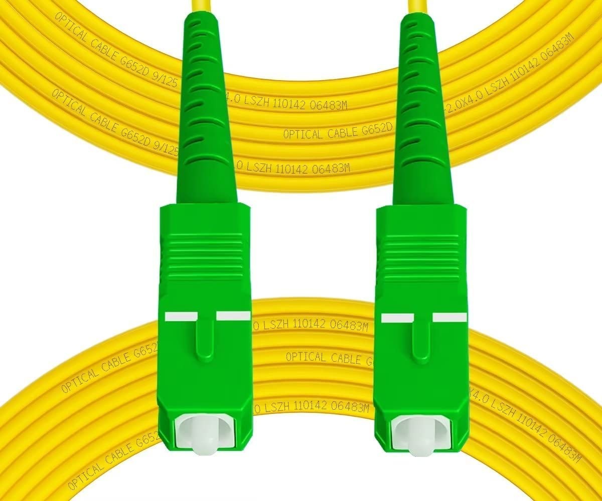 0.5m 1.6ft OS2 SC/APC to SC/APC Fiber Patch Cable Single Mode Simplex 5 PCS
