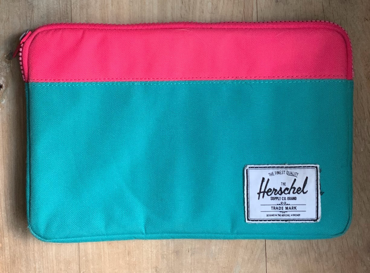 Herschel Supply Co Anchor Laptop Sleeve Pink Turquoise 12″ x 8″