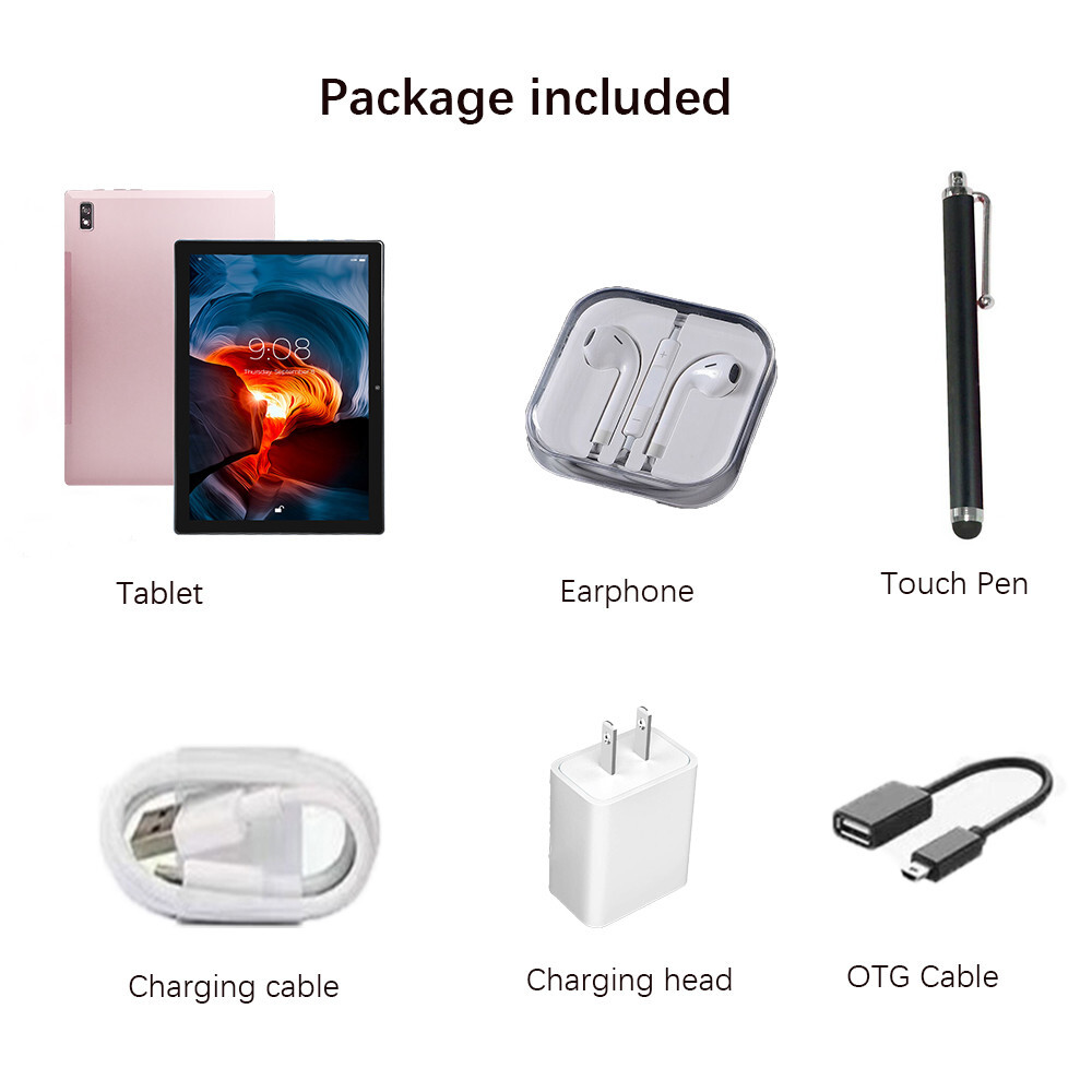 10in 4G Android 11 Phone Call Tablet 2.5D IPS 1920X1200 8GB RAM 128GB ROM GPS