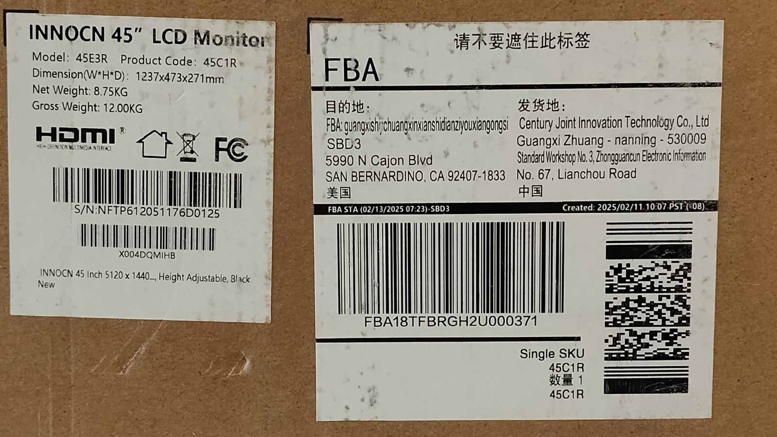 INNOCN 45C1R 45″ DQHD 120Hz Curved Creator Monitor -Brand New, Factory Sealed