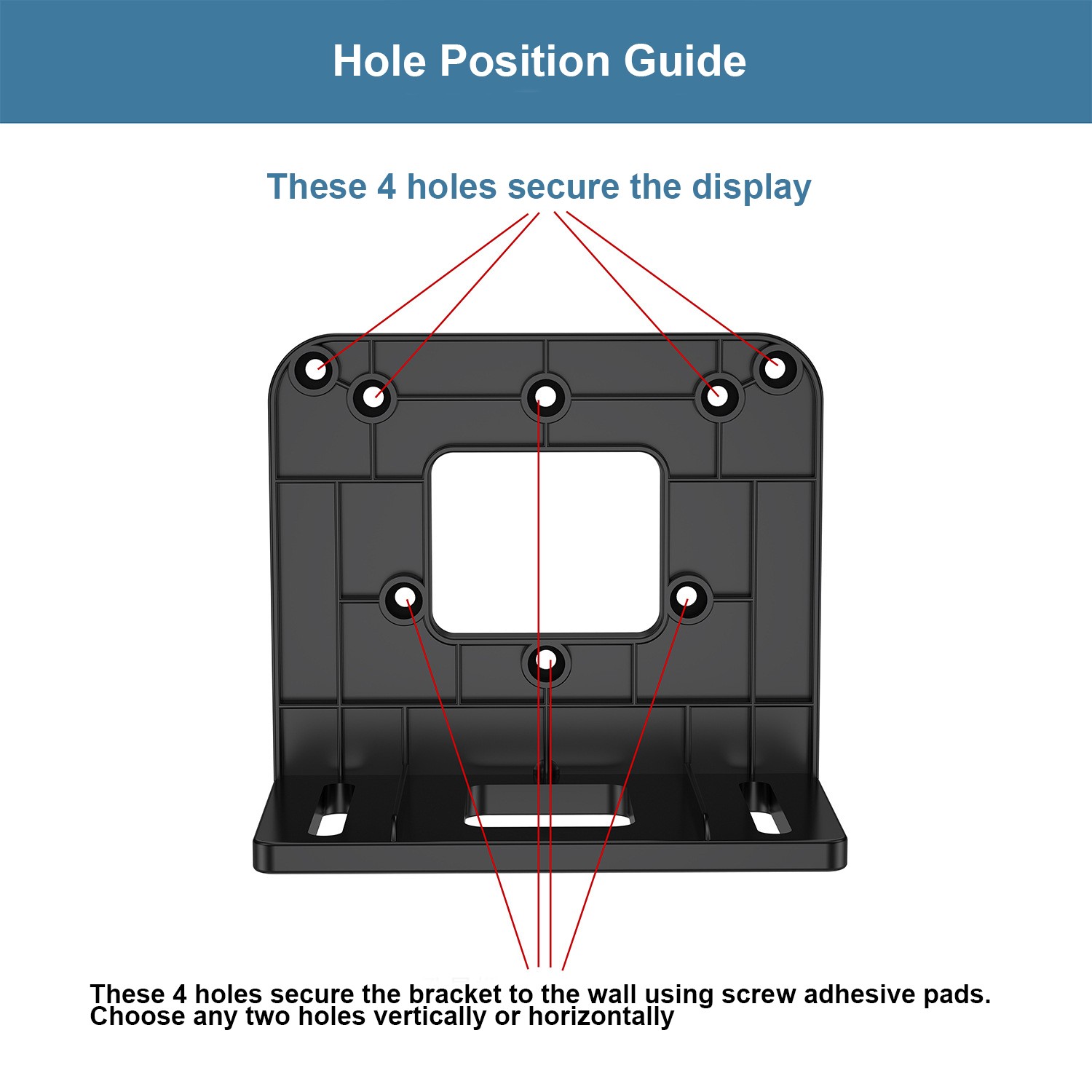 Wall Mount Router Holder, Adjustable Bracket for WiFi Modem/Laptop/Set-Top Box
