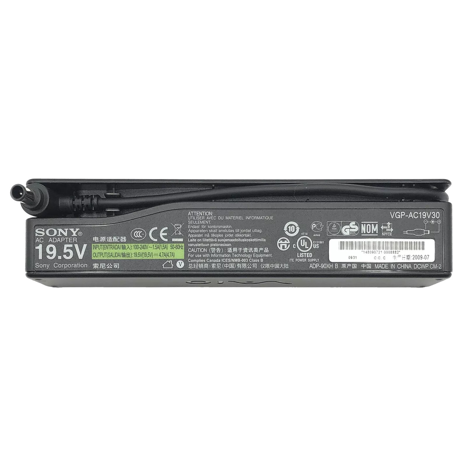 Genuine Sony 90W AC Power Adapter for Sony VAIO Series 19.5V Laptop Charger