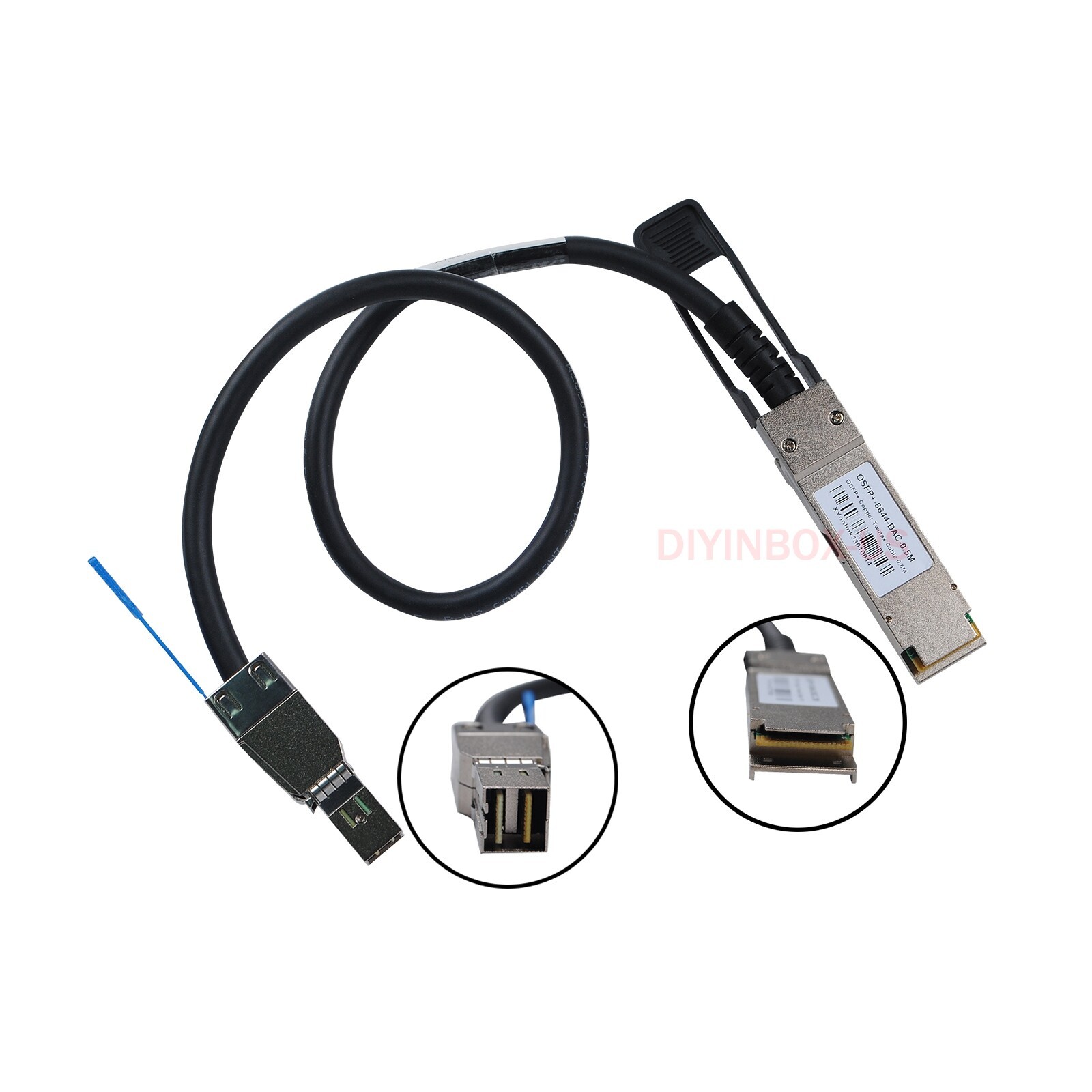 External SAS Cable QSFP SFF-8436 to SFF-8644 HD Mini SAS Connector Cable 2-Meter