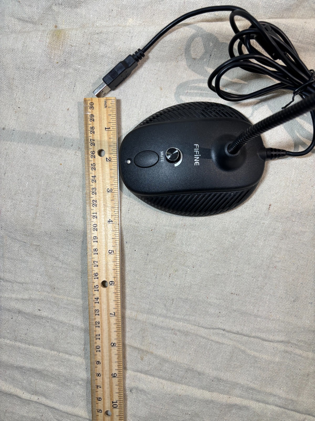 FIFINE Gooseneck Desktop Microphone USB Wire No Mute/Vol Otherwise Works