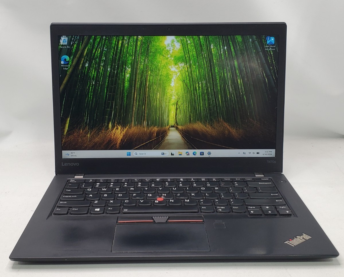 Lenovo ThinkPad T470s 14″ Core i5-6300U @ 2.40GHz 256GB SSD 8GB RAM Windows 11 P