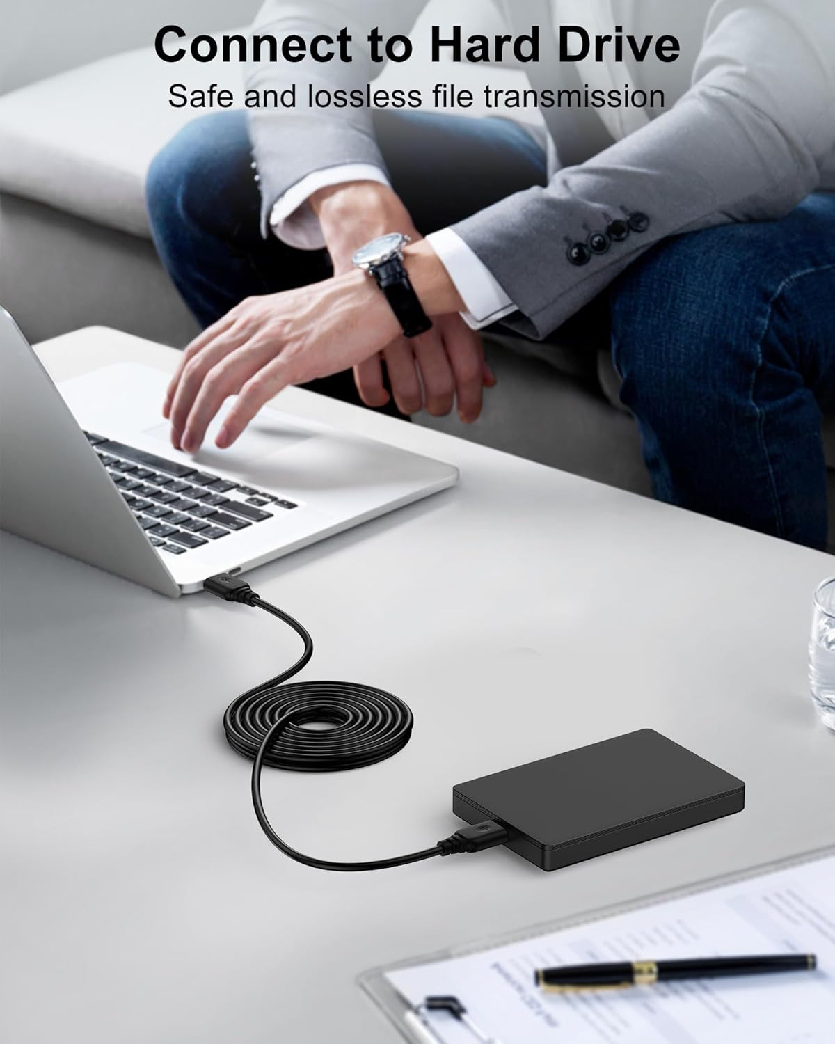 USB A to USB A Cable 6FT, USB 3.0 Type A to A Male Cable Double Sided USB Cord f