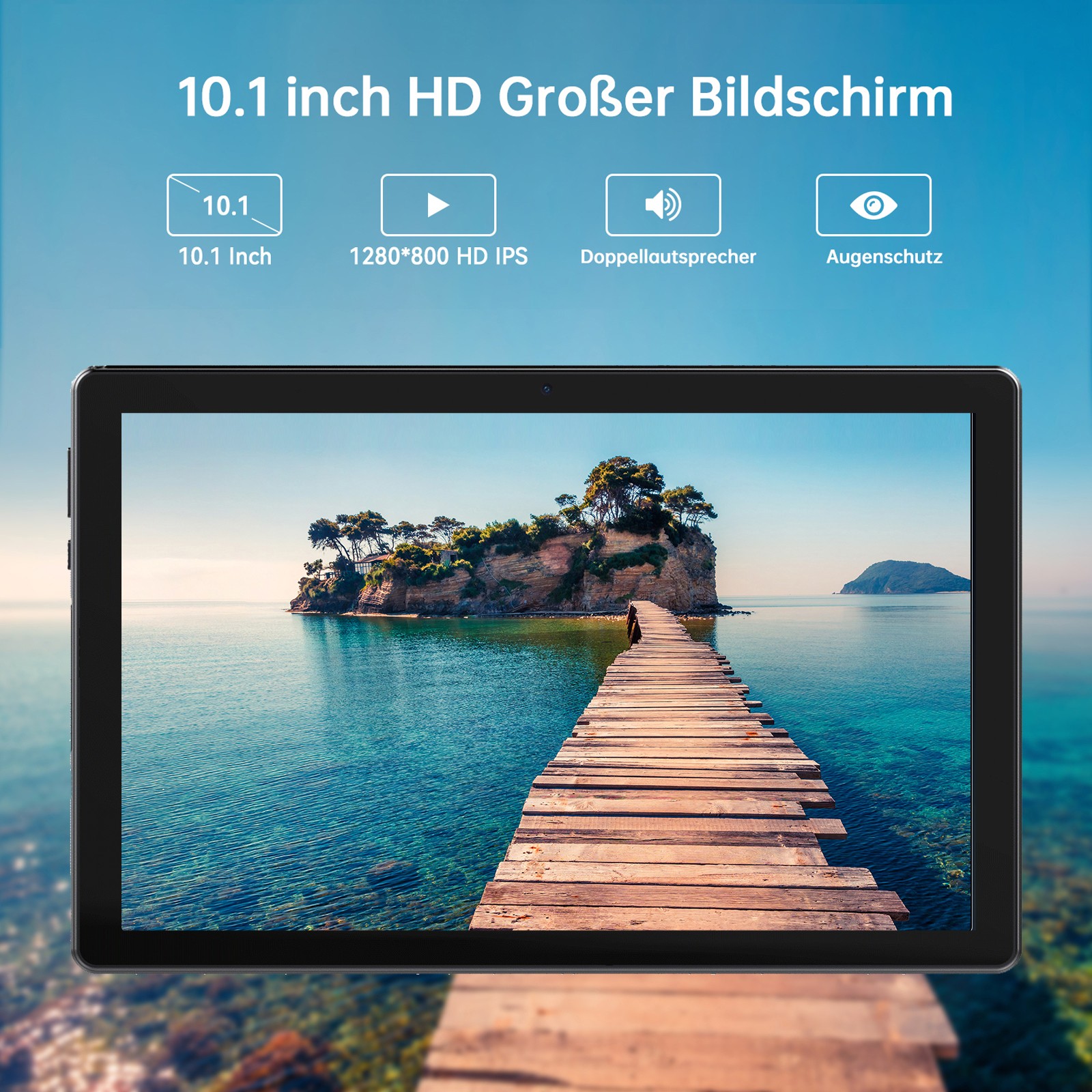 2026 Tablet 10.1 inch Android 15 Octa-Core 20GB+64GB with Keyboard+Mouse+Stylus