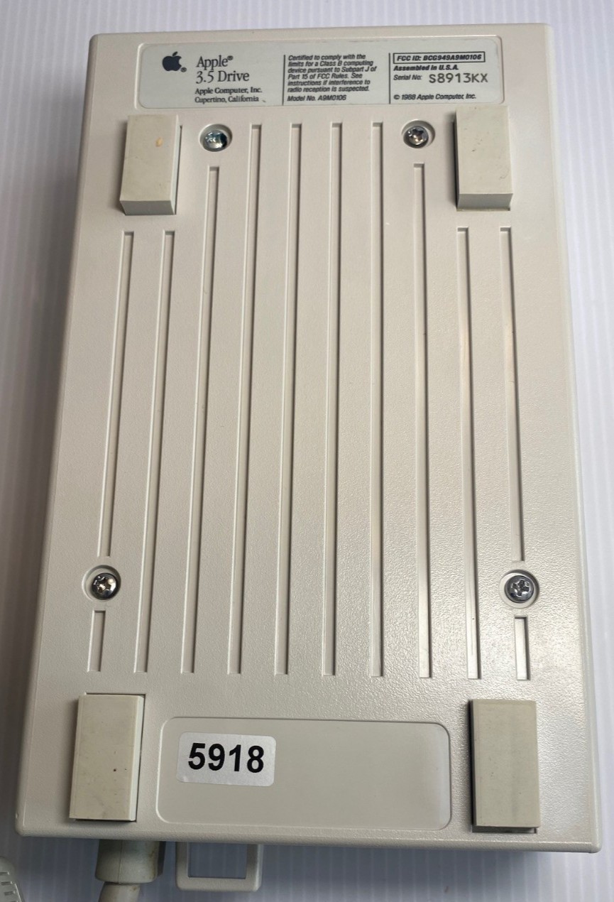 VINTAGE Apple 3.5 Drive External 3½” Floppy Drive DB-19 Beige | P/N A9M0106