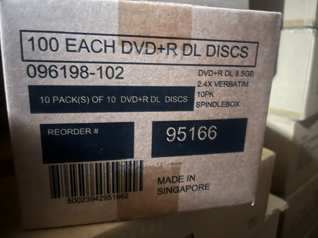 20 PCS VERBATIM DVD+R DUAL LAYER DL, VERBATIM LOGO, 2.4X, 9.6GB, 95166 FREE SHIP