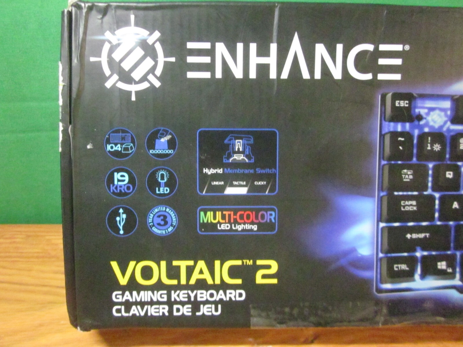 ENHANCE Voltaic 2 Gaming Keyboard – Mechanical Feeling Keyboard, Anti-Ghosting