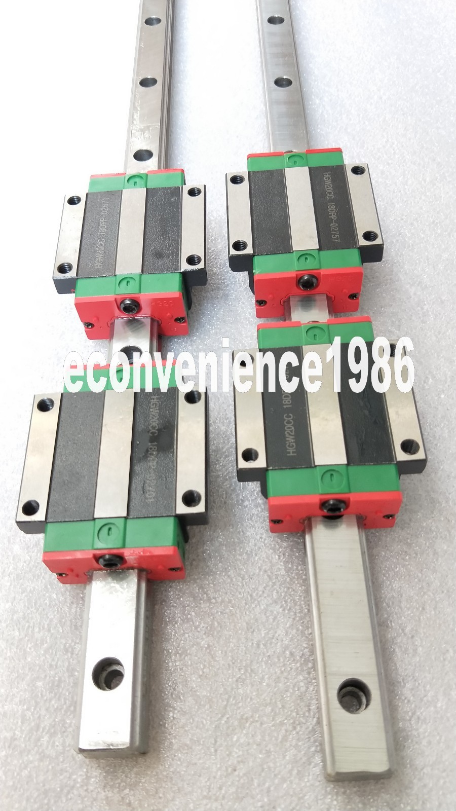 2 pcs HGR25-2500mm HG Linear rail & 4 pcs HGW25CC Block Bearing