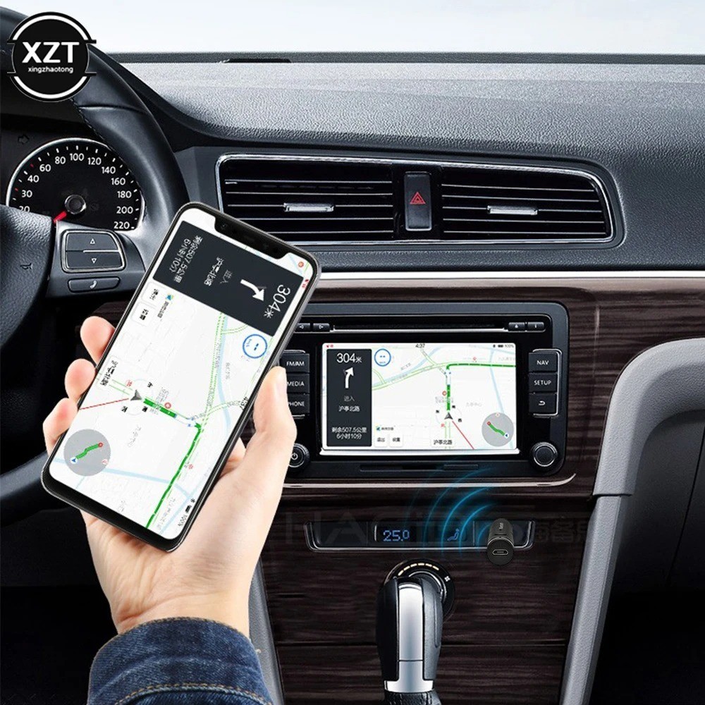 Wireless Bluetooth-Compatible 5.0 Car Kit 3.5mm Jack AUX Handsfree Stereo Music