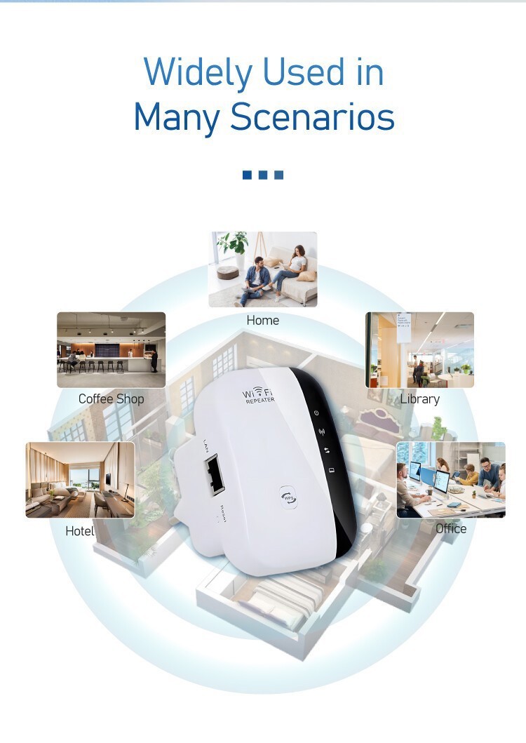 WiFi Booster Extender Range Repeater Internet Amplifier 300Mbps US Plug