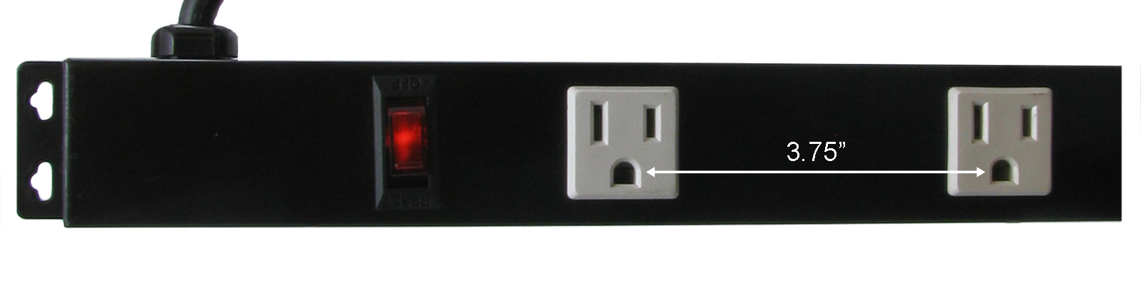 48″ 12 Outlet Metal Rack Mount Power Strip Surge Protected Lighted Power Switch