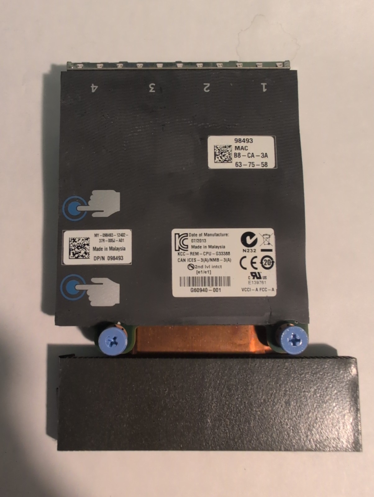 Dell 98493 4-Port 10Gbps PCI-Express RJ45 Network Daughter Card