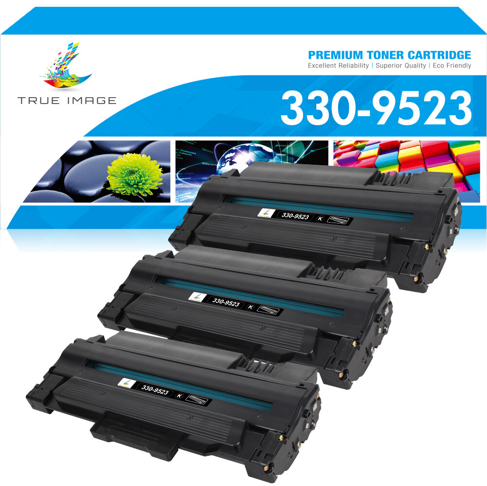 3 Pack Black 330-9523 Toner Cartridge Compatible With Dell 1130 1130N 1133 1135N