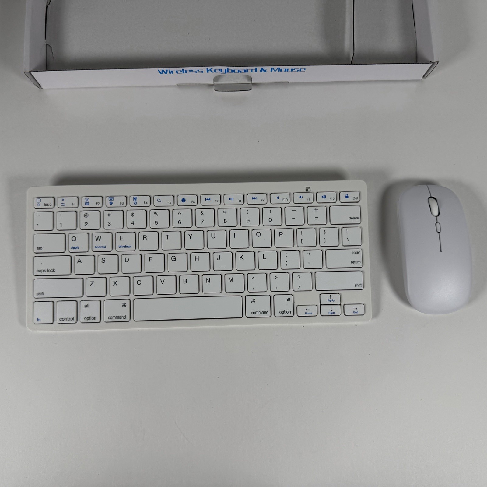Slim Wireless Keyboard & Mouse Set – AAA Powered, 10m Range, Plug‑and‑Play