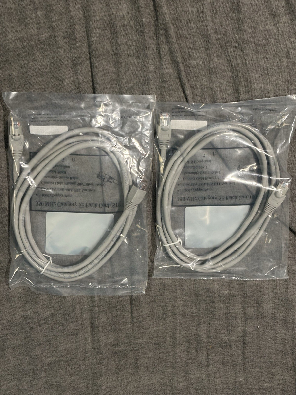 CRESTRON RJ-45 Ethernet Patch Cable Male to Male 7 ft Gray Round CBL-CAT5E-7