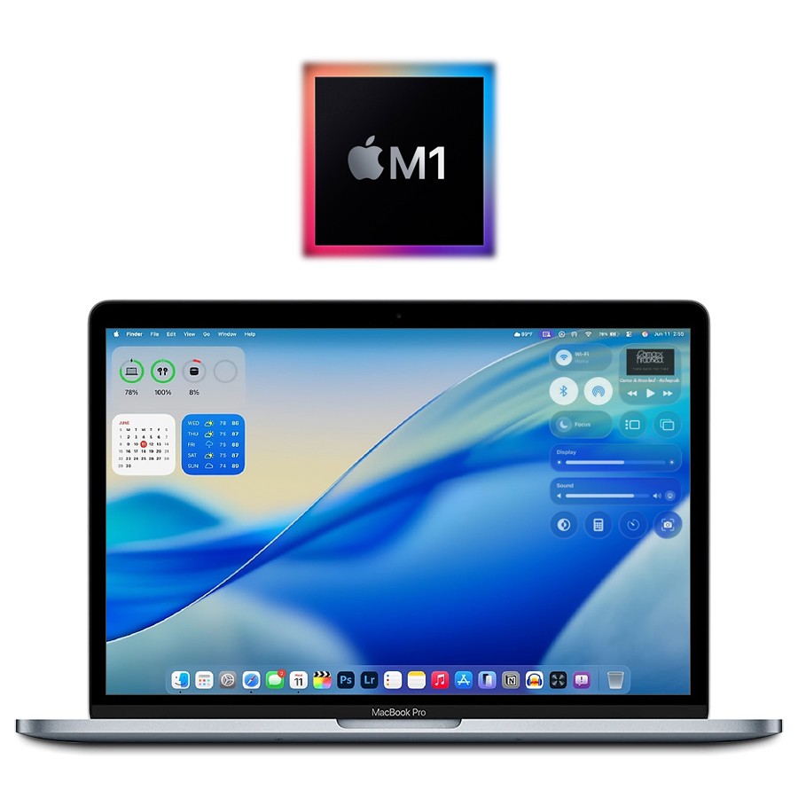 2020 Apple M1 MacBook Pro 13.3″ 8GB/256GB SSD – (Silver) A2338 w/Year Warranty