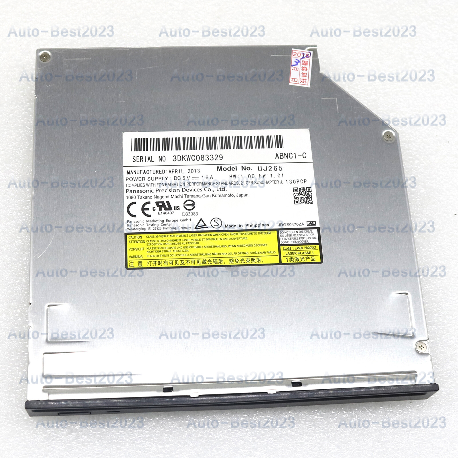 Slot in Blu-ray Burner DVD Drive Player 12.7mm SATA UJ265 NEW For Panasonic
