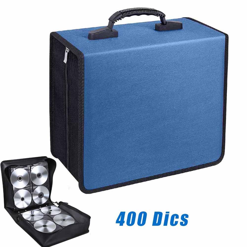 400 Disc Capacity CD DVD Storage Wallet Album Portable Disc Organizer Bag
