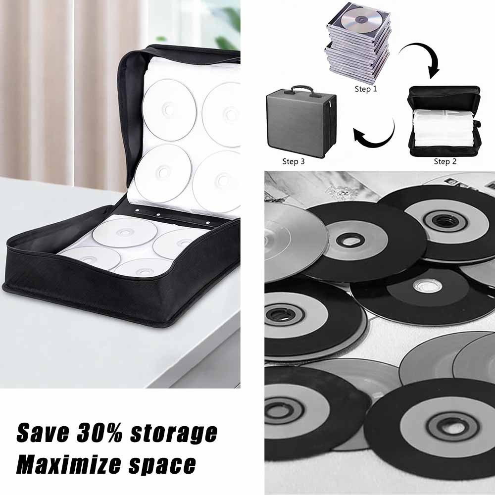 128/240/400/520 Disc CD/DVD Wallet Binder Book Sleeves Storage Bag Carrying Case