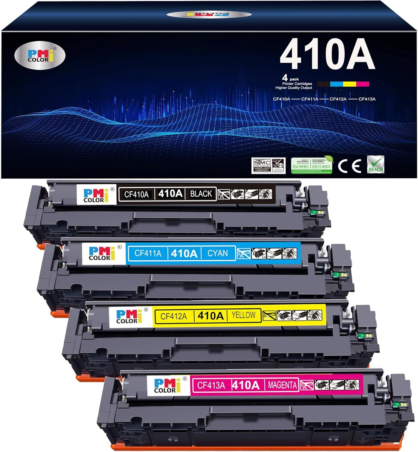 Toner Cartridge for HP 410A Color Laser Pro MFP M477fnw M477fdw M452dn M477 M452