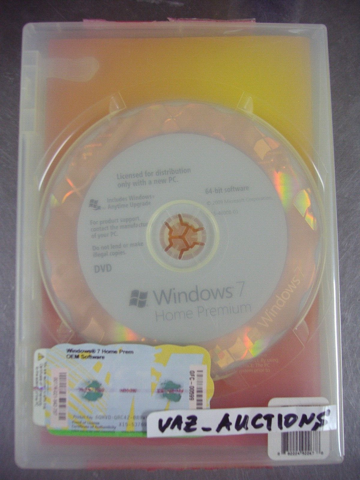 Microsoft Windows 7 Home Premium 64 bit x64 Full DVD MS WIN =BRAND NEW SEALED=