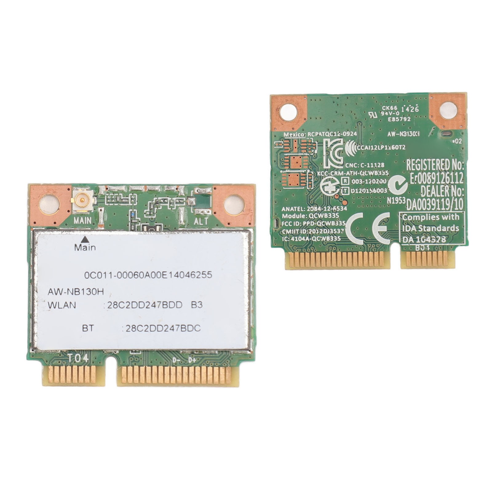 AW NB130H QCWB335 MINI PCIE Network Card Bluetooth 4.0 150Mbps WiFi Network Card