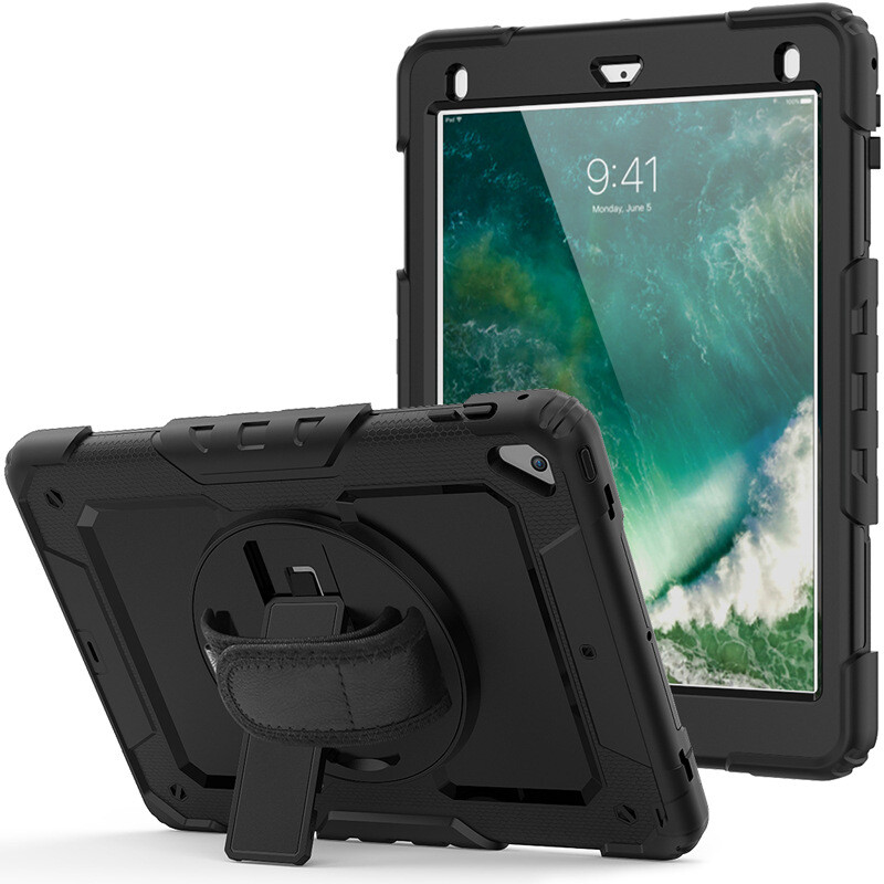 For iPad Pro 11 10.2 Air 4 Mini 6 5 Shockproof Armor Case Kickstand w/Strap