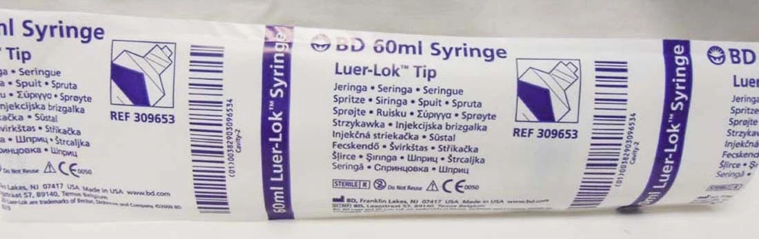 40-Unit CASE – 60mL Disposable Syringe Luer-Lok-Tip Sterile 309653 – HOBBY STUFF