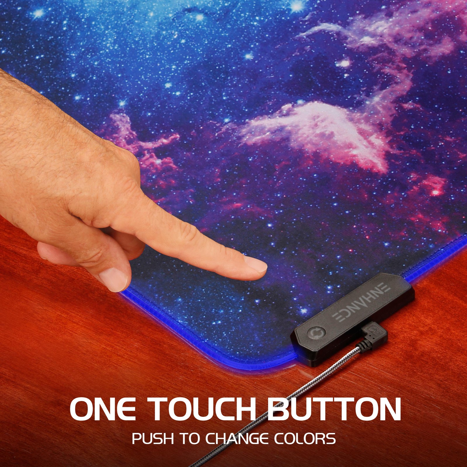 ENHANCE Large LED Gaming Mouse Pad – Soft XXL Desk Mat (USED)