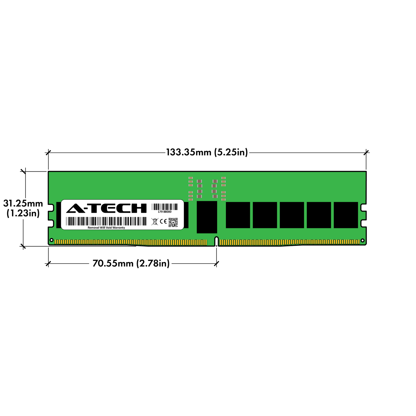 A-Tech 64GB 2Rx4 PC5-38400R RDIMM DDR5 4800 ECC REG EC4 Server Memory RAM