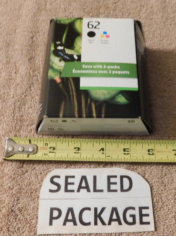 HP 62 2-pack Black / Tri-color Original Ink Cartridges, exp/April 2024 SEALED
