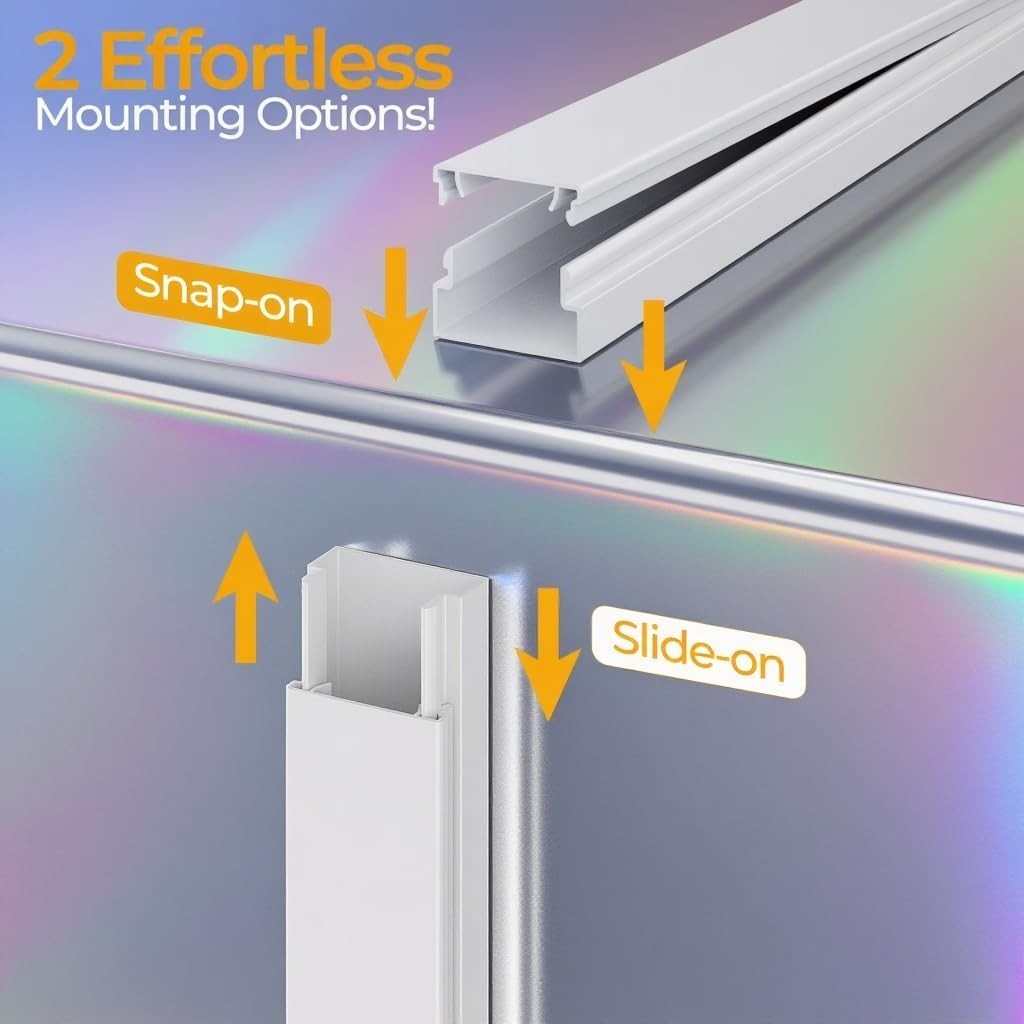 113.4in Cord Hider Kit, Covers L x 0.95in W x 0.55in H, White