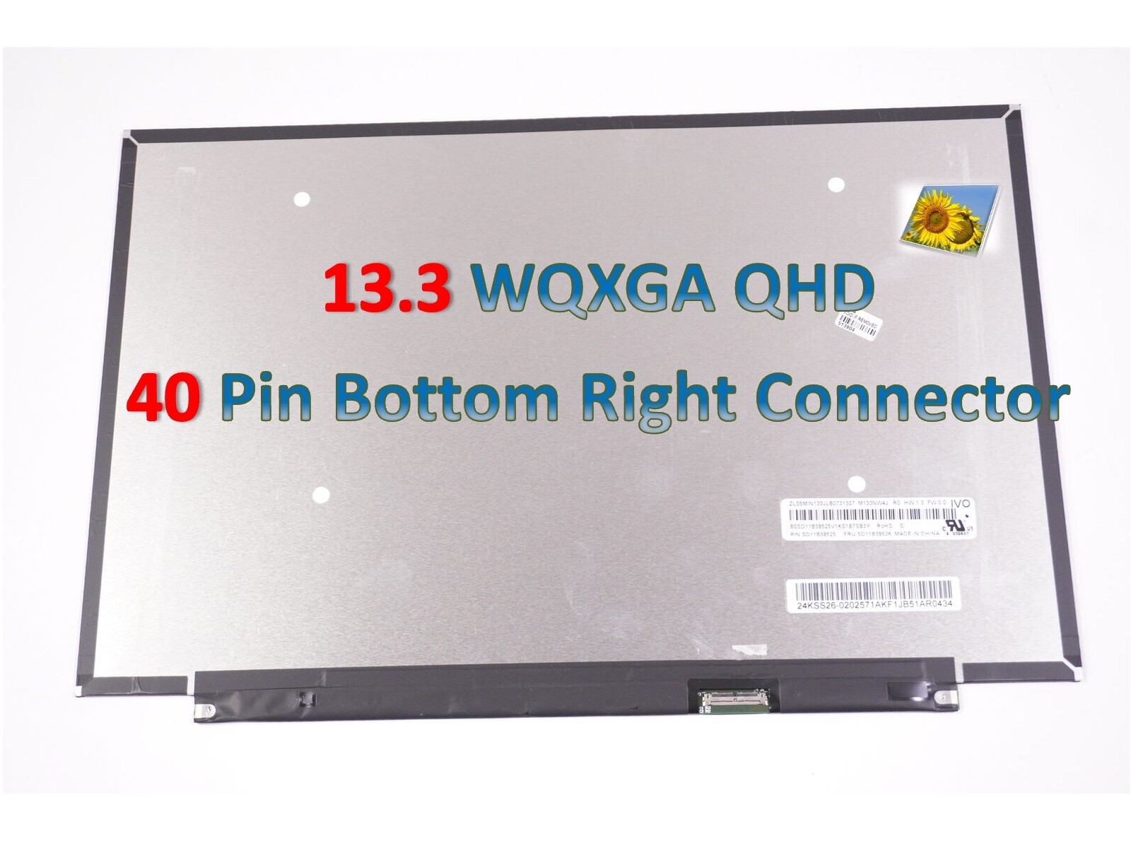 N133GCA-GQ1 06GHK8 WQXGA 2560×1600 40pin Fit NE133QDM-N60 B133QAN04.1 LCD SCREEN