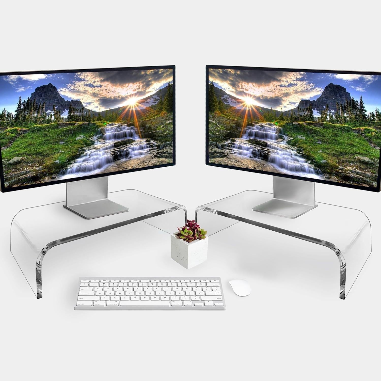 Acrylic Monitor Stand Screen Riser Acrylic Transparent Desk…