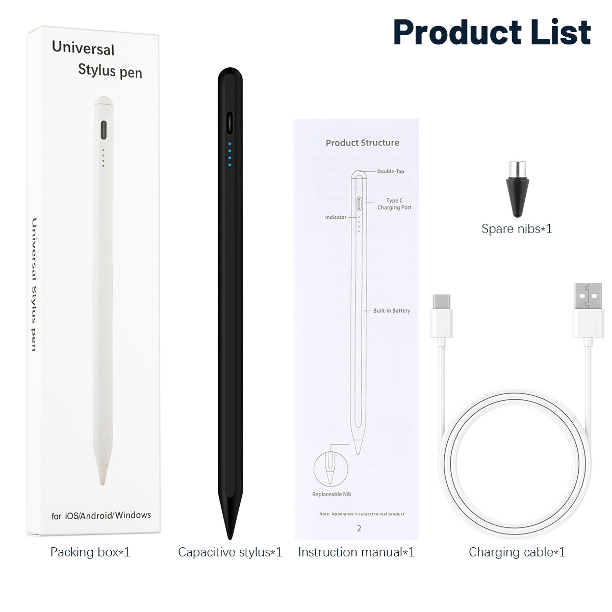 Universal Stylus Pen for Apple iPad Pro Mini Air iPhone & Android Phone &Tablets