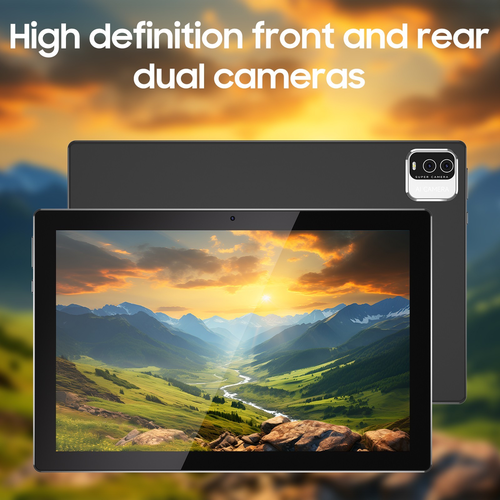 10 Inch Android 15 Wi-Fi Tablet, Keyboard & Stylus 12GB RAM 64GB ROM 3-Colors