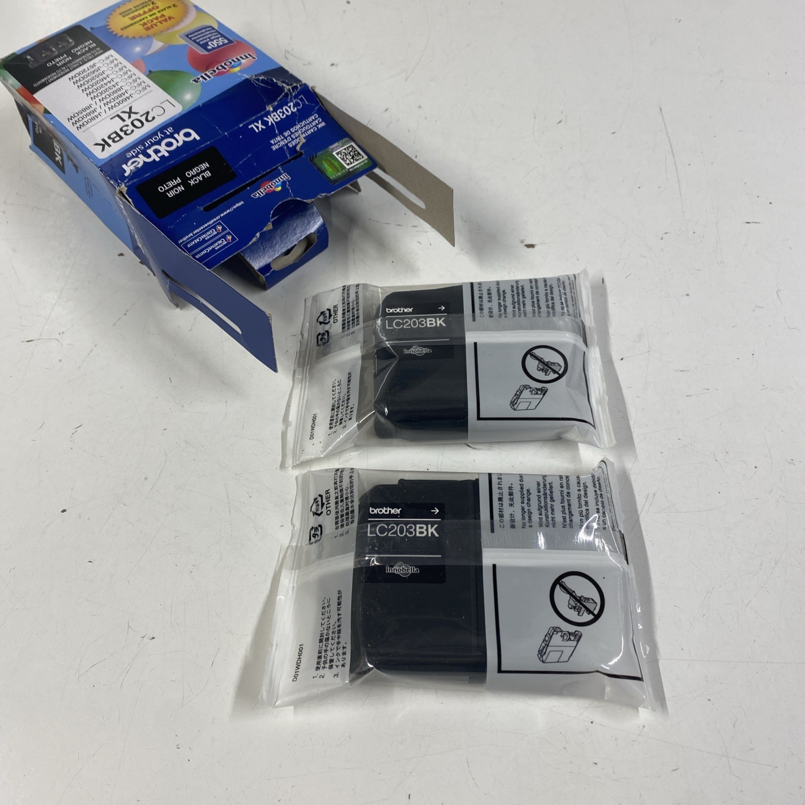 Genuine BROTHER LC203BK XL Black High Yield Ink Cartridge Replacement * 5/2028 *