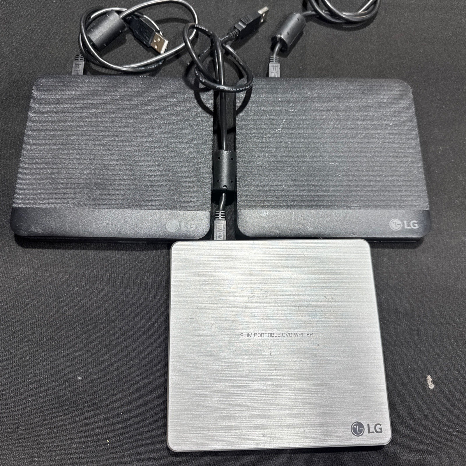 Lot of 3. LG Electronics Slim Portable DVD Writer GP60NS50 & GP50NB40 Tested.