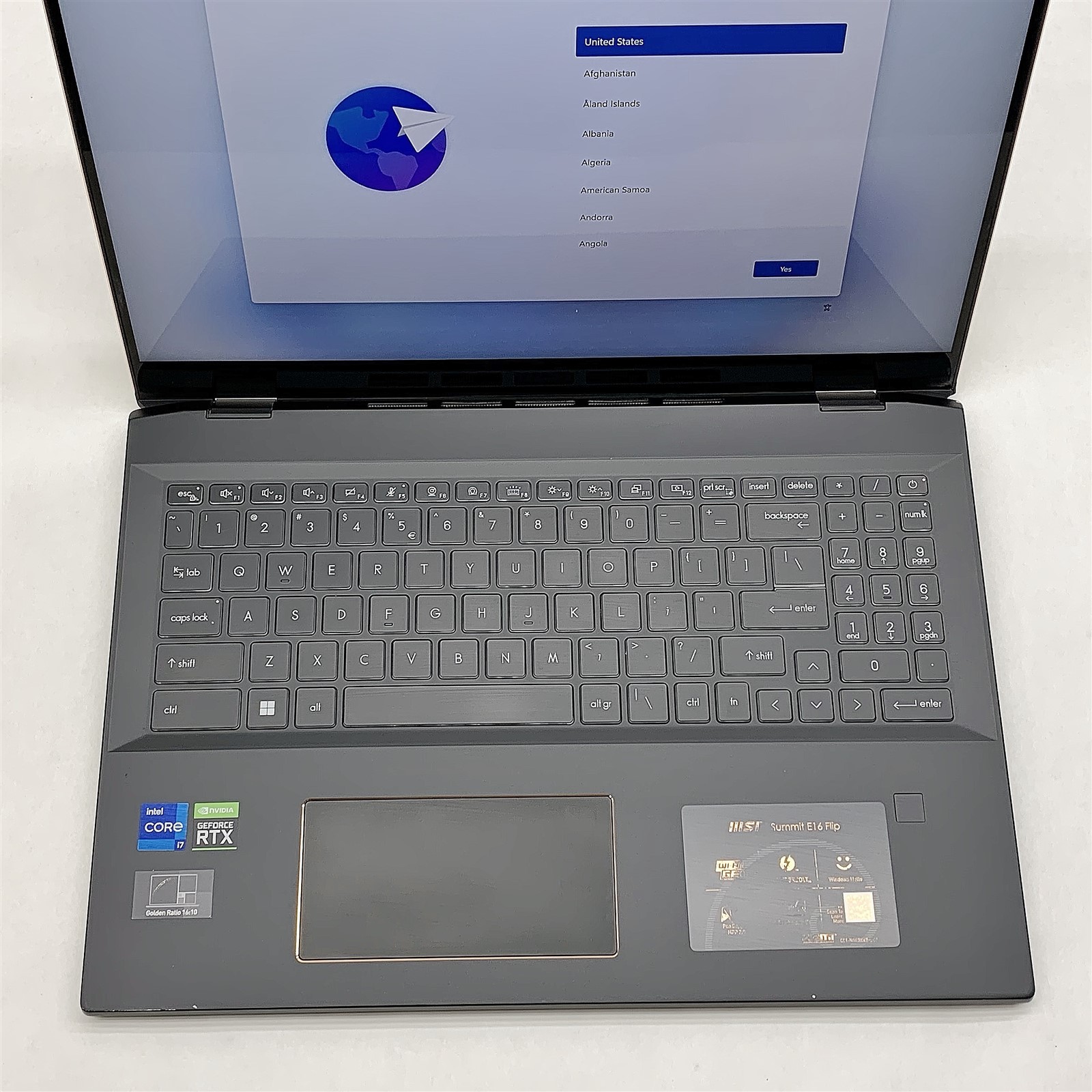 MSI Summit E16 Flip Evo i7 1195G7 2.90GHZ 16″ 32GB 512GB NVMe RTX 3050 Win 11