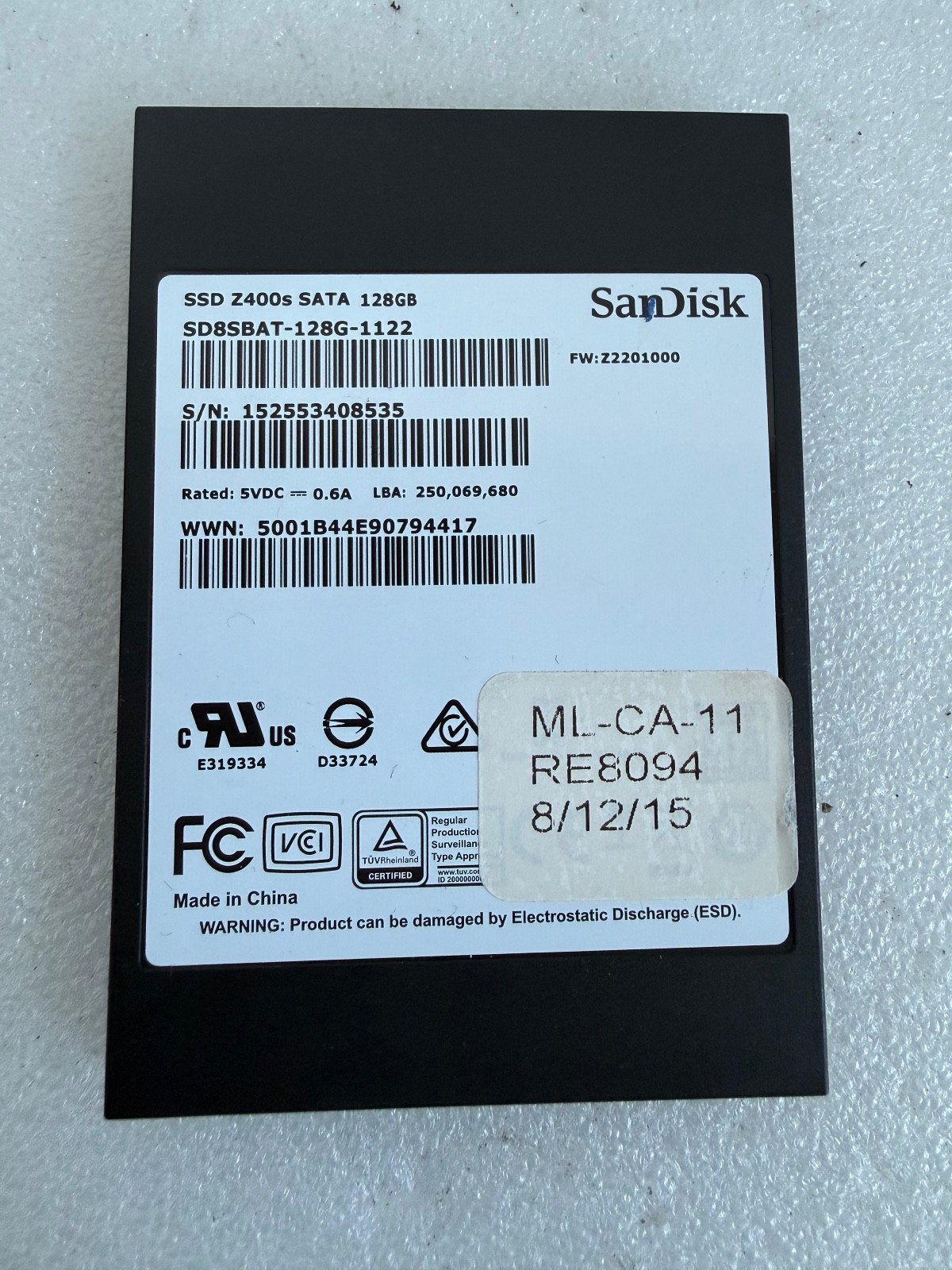 SanDisk Z400s 128GB SATA 2.5″ Solid State Drive SD8SBAT-128G-1122