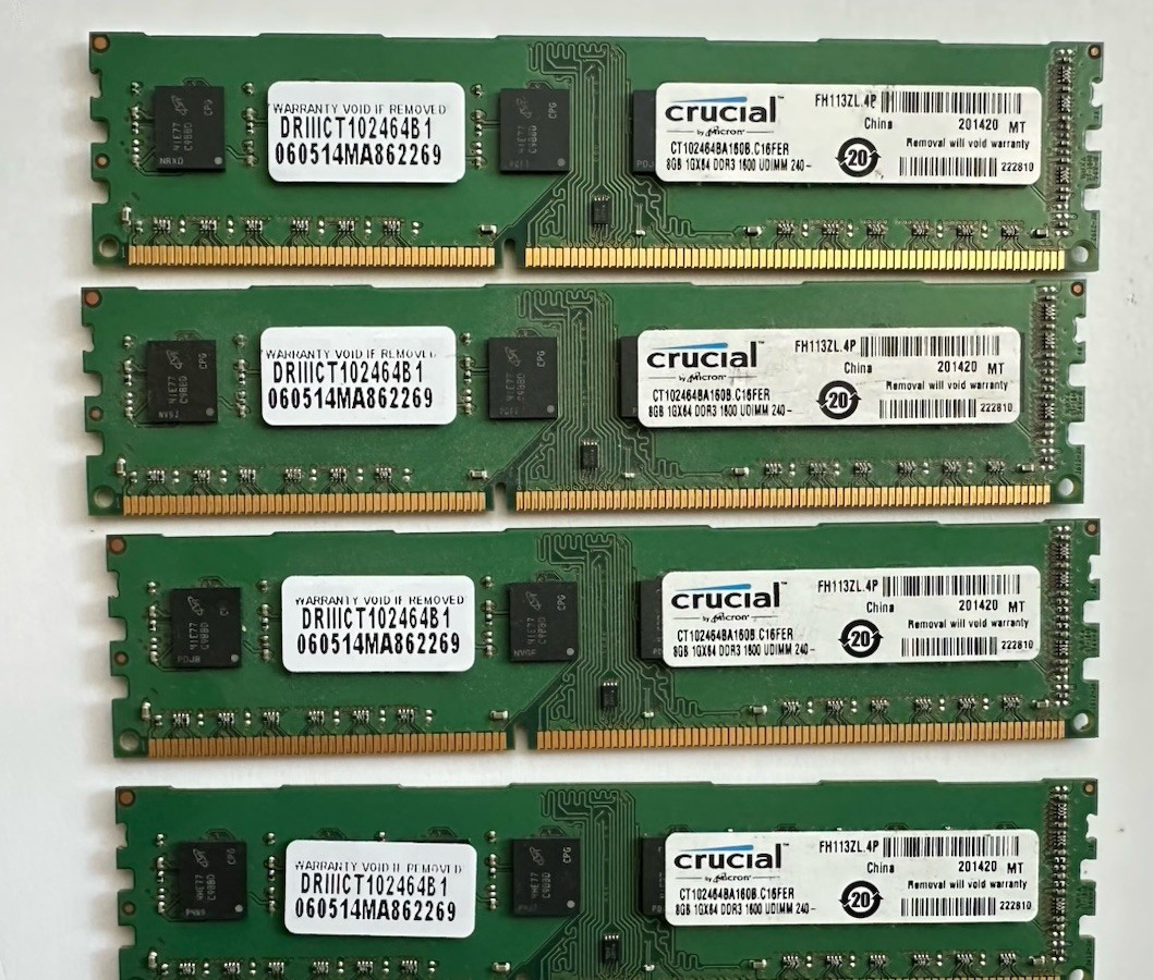 Mixed Brands Hynix, Crucial 4GB And 8GB DDR3 RAM
