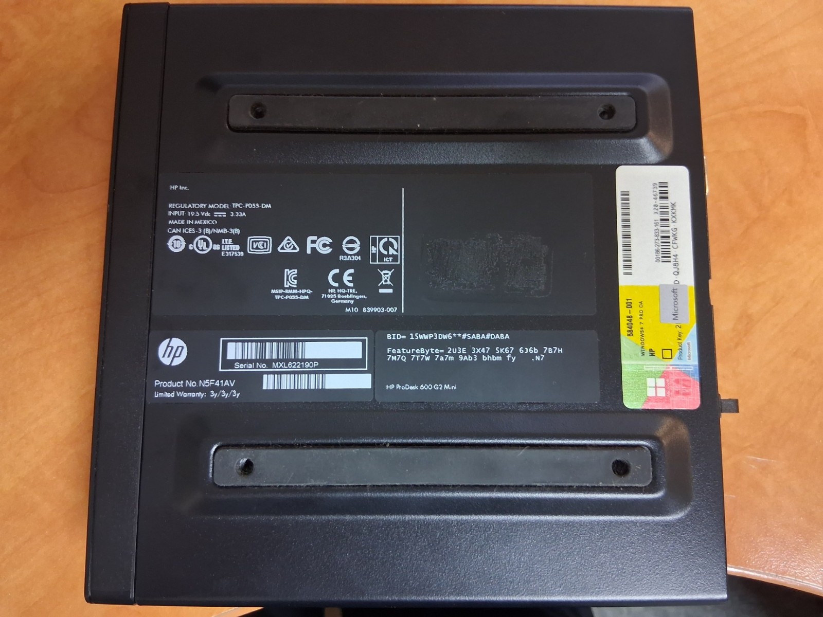 HP PRODESK 600 G2 MINI INTEL CORE i5 8GB RAM Has HD NO OS With Power Supply