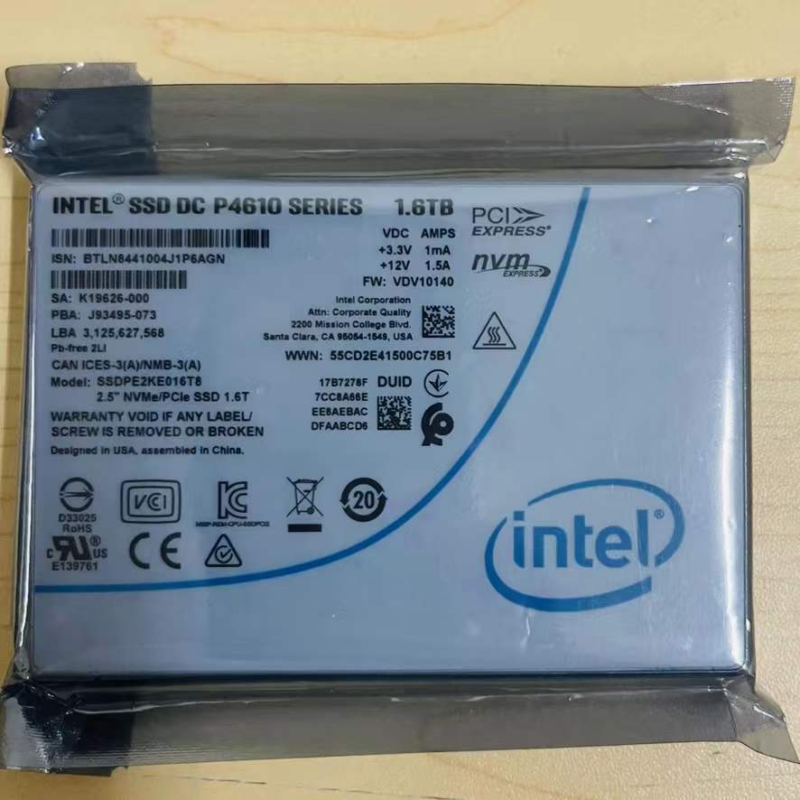 INTEL 1.6TB SSD U.2 P4610 Solid State Drive SSDPE2KE016T8 NVME VDV10140 VDC AMPS