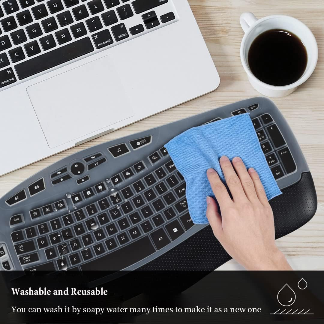 Keyboard Cover for Logitech K350 Wireless Wave Keyboard Logitech MK570 Black NEW