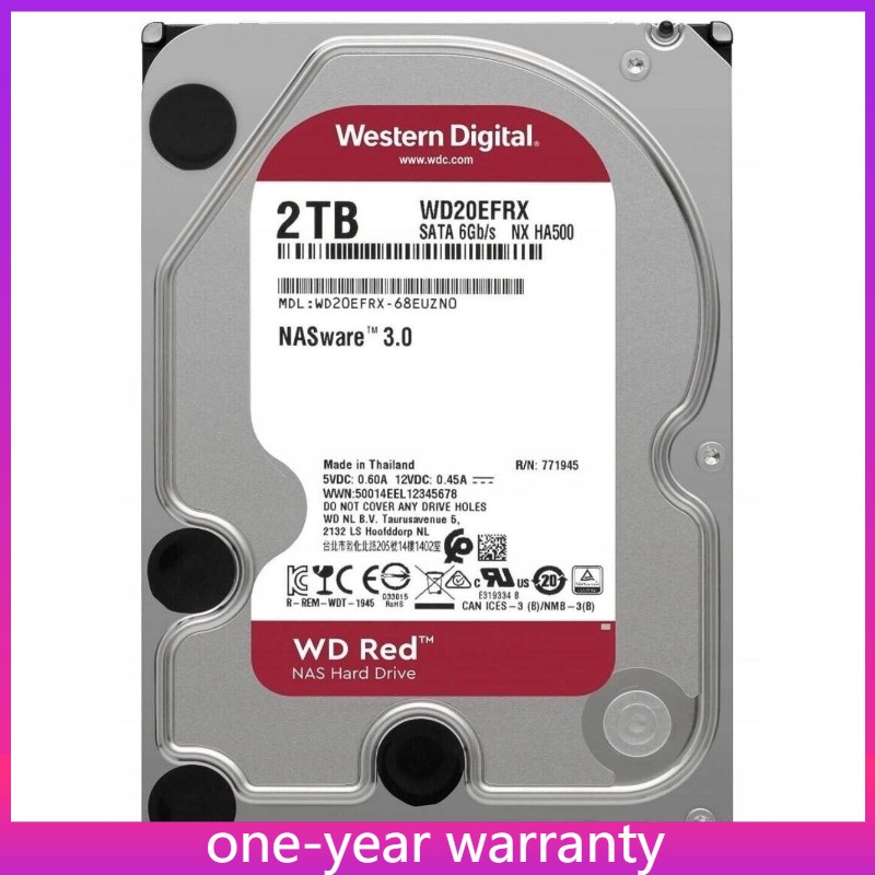 WD Red 2TB NAS WD20EFRX 5400RPM 3.5″ SATA III 64MB Internal Enterprise Drive