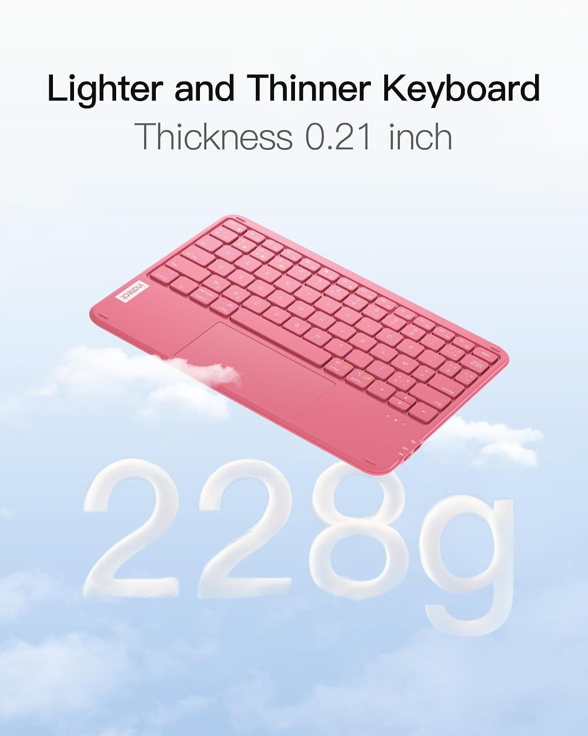 Inateck Bluetooth Keyboard w/ Touchpad Wireless Ultra Slim Multi-Device KB01105